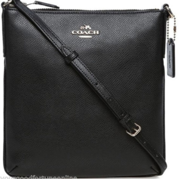 NWT Coach Black Leather Swingpack Crossbody North - Picture 2 of 6